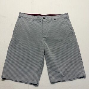 Hurley Men's buckle Gray Striped Shorts 34